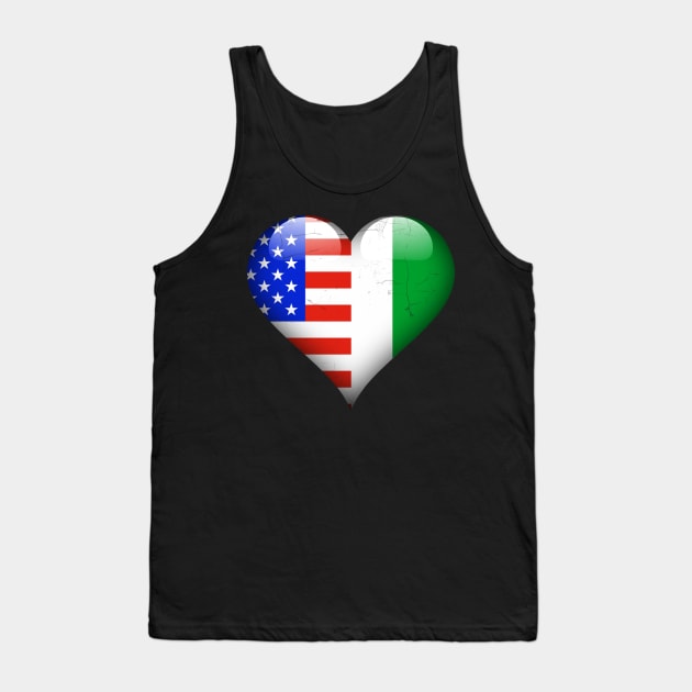 Half American Half Nigerian - Gift for Nigerian From Nigeria Tank Top by Country Flags